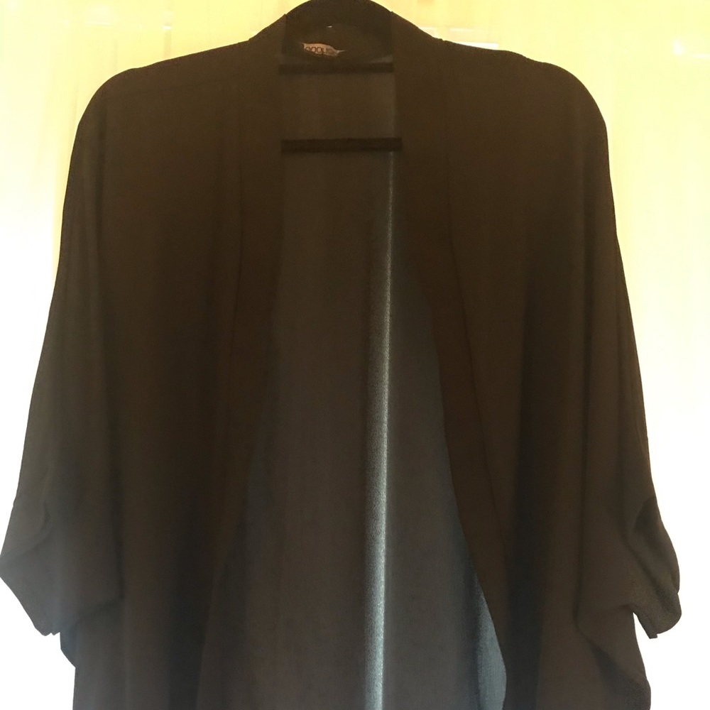 Boohoo Black Crepe Kimono